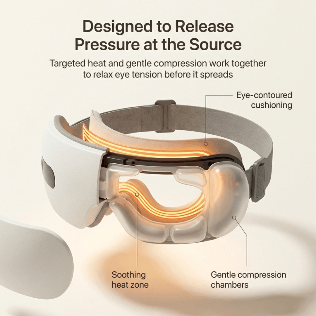 Eyloft™ Heated Eye Recovery Mask – Release Tension and Eye Pressure in 15 Minutes